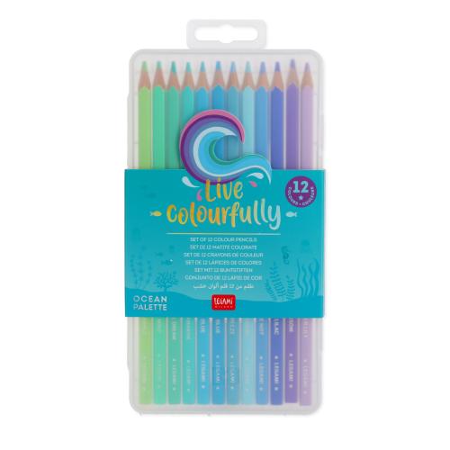 Set aus 12 Buntstiften - Live Colorfully Ocean - LEGAMI